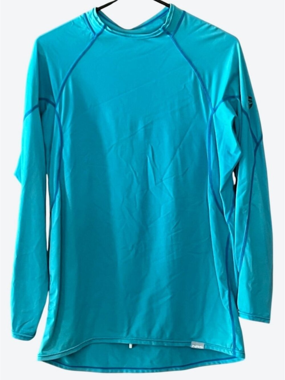 NRS Women's XL Long Sleeve Crew Neck UPF 50+ Rash Guard Rafting Shirt Teal